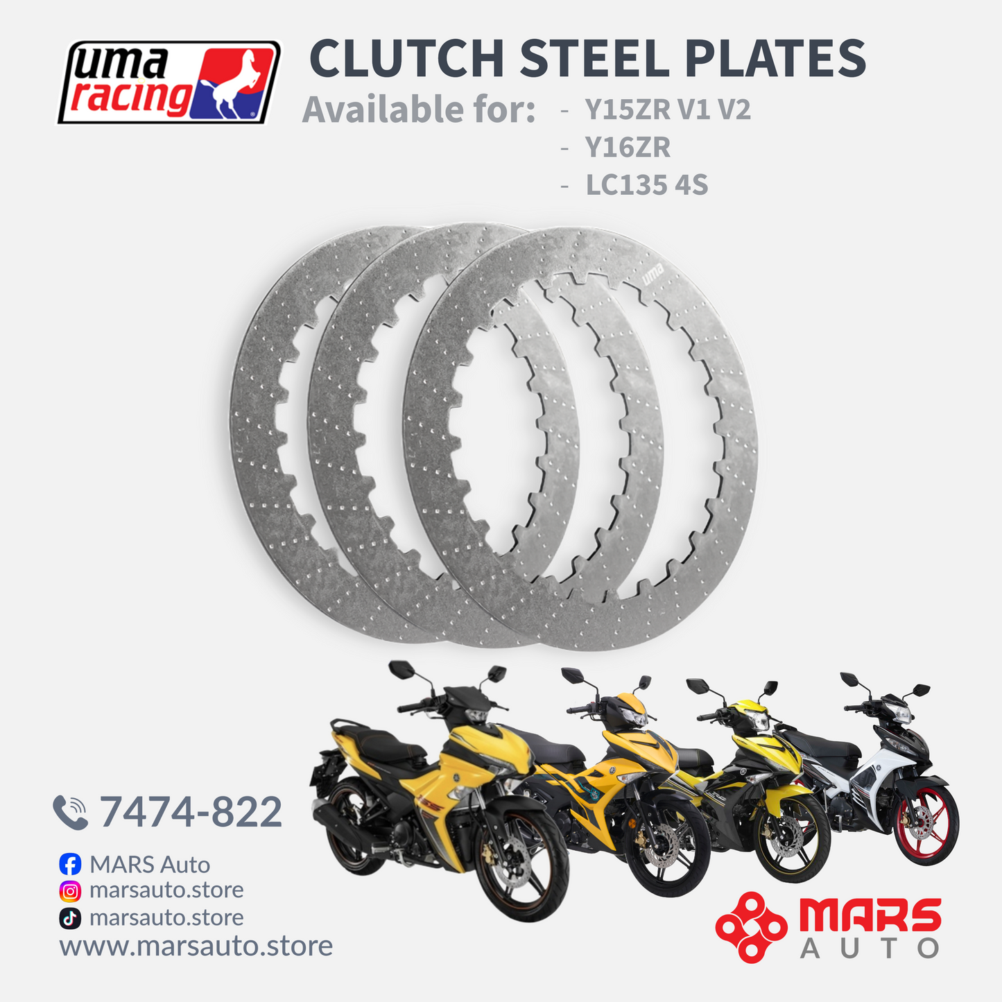 UMA Clutch Steel Plates Y15 | Y16 | LC4S